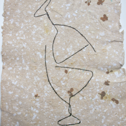  Prost, Tusche auf handgeschöpftem Papier, 60x50cm, 2021 
