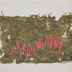  Brennnesselpapier IV, Acryl auf Brennnesselpapier, 40 x 50cm, 2021